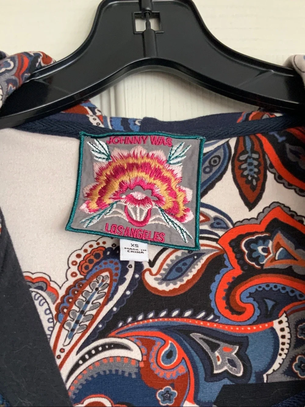 JOHNNY WAS Woman’s Paisley Hooded Sweat Jacket & Pants Set - Cute Paisley Print